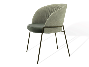 LUNAR LIGHT - Upholstered restaurant chair with armrests by KFF