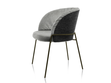 LUNAR PURE - Upholstered chair with armrests by KFF