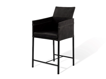 TEXAS FLAT - Counter chair with upholstered armrests by KFF