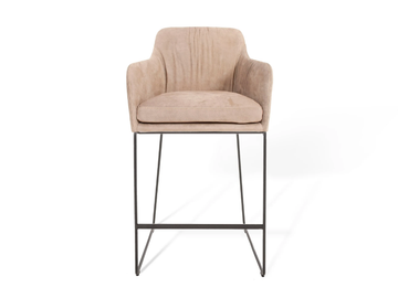 YOUMA CASUAL - Sled base kitchen stool with armrests by KFF