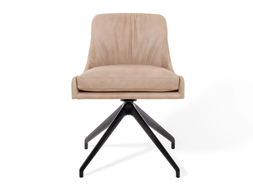 YOUMA CASUAL - Swivel upholstered trestle-based chair by KFF