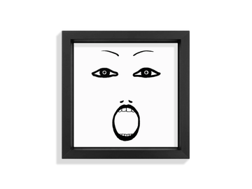 FACES IX - Ceramic tile with frame by Kiasmo
