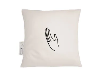 NOTES I - Square linen cushion by Kiasmo