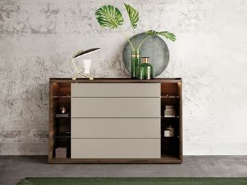 KYOTO - Wooden chest of drawers with integrated handles by Kico
