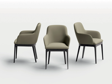 NEVIS P - Upholstered fabric chair with armrests by Kico