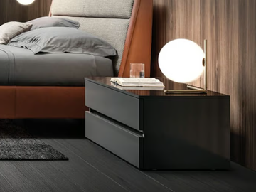 RIO - Rectangular wooden bedside table with drawers by Kico