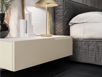 TAPE - Rectangular wall-mounted wooden bedside table with drawers by Kico