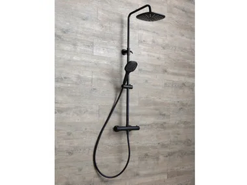 ACQUAFACTORY - Stainless steel shower panel with hand shower and overhead by Kinedo