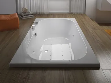 BOSSANOVA - Built-in hydromassage rectangular bathtub by Kinedo