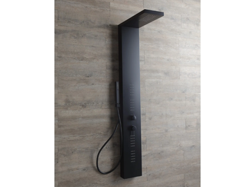 EASY SHOWER - Wall-mounted metal shower panel with side jets by Kinedo