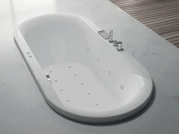 OVVIO - Built-in hydromassage oval bathtub by Kinedo