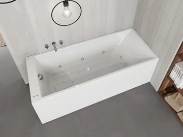 SLIM EDGE - Hydromassage rectangular bathtub by Kinedo