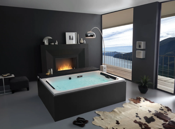 SPA LOFT - 2 seater hydromassage bathtub with chromotherapy by Kinedo