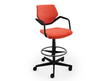 NOOK - Height-adjustable Swivel office stool with 5-Spoke base by König Neurath