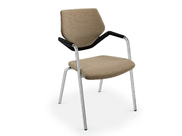 NOOK - Stackable fabric training chair with armrests by König Neurath