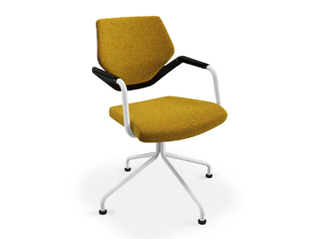 NOOK - Swivel trestle-based training chair with armrests by König Neurath