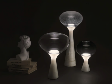 MAGIKA - Marble and blown glass lamp by Kreoo
