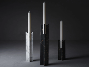 TRINITY - Marble candle holder by Kreoo