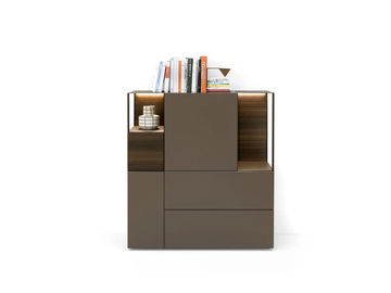AVENUE - Wooden highboard with integrated lighting by Kristalia