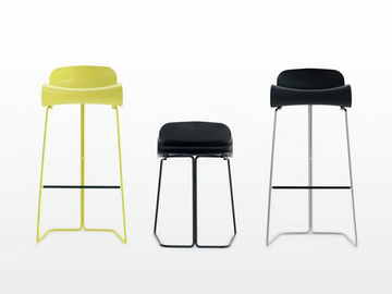 BCN - Sled base synthetic material stool by Kristalia