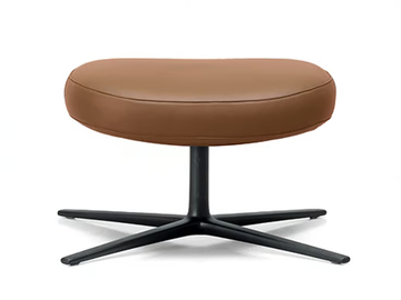 DUA RELAX - With 4-spoke base upholstered footstool by Kristalia