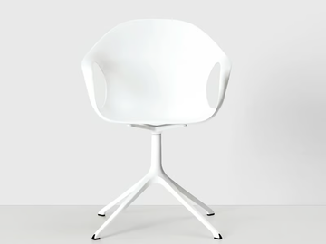 ELEPHANT - With 4-spoke base polyurethane chair with armrests by Kristalia