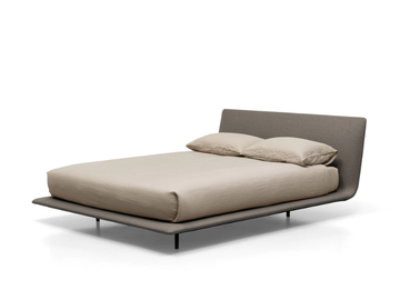 LEGRI - Upholstered bed with integrated lighting by Kristalia