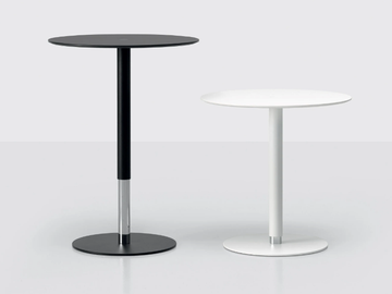 PTB - Height-adjustable round coffee table by Kristalia