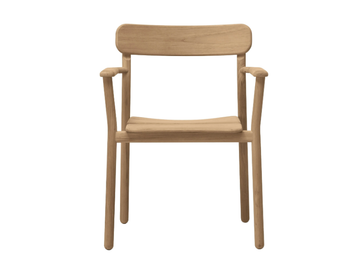 STRIA - Teak garden chair with armrests by Kristalia