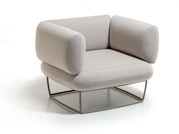BERNARD - Fabric armchair with armrests by La Cividina