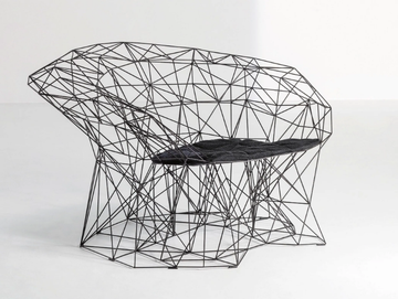 FILINEA - Steel armchair with armrests by La Cividina