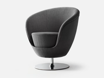 JANGO - Swivel fabric lobby chair by La Cividina