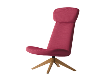 MYPLACE - Swivel fabric armchair with headrest by La Cividina