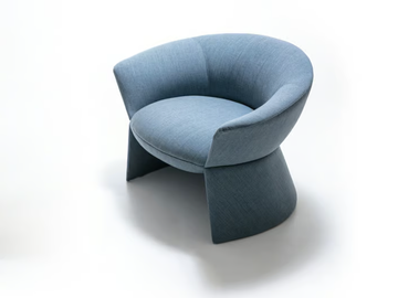 SWALE - Fabric armchair with with upholstered base by La Cividina