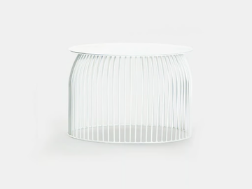 TURI TURI - Round low steel bistro side table by La Cividina