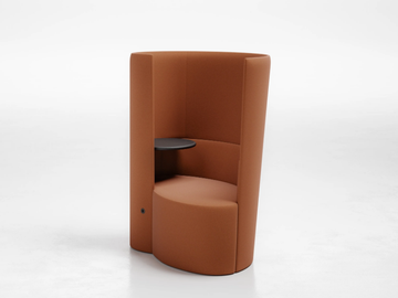 TWIRL - Fabric armchair high-back with coffee table by La Cividina