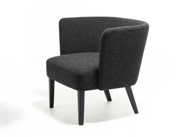 VELOUR - Fabric easy chair with armrests by La Cividina