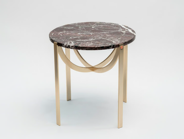 ASTRA - Round marble high side table by La Manufacture