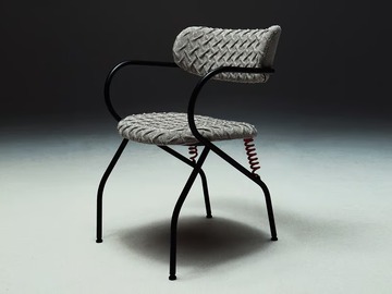 SPRING - Fabric chair with armrests by La Manufacture