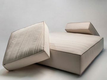 STACK - Rectangular fabric pouf by La Manufacture