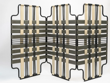 VENIER - Leather and metal screen by La Manufacture