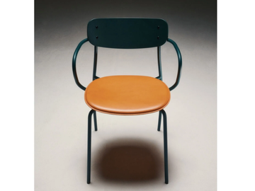 WIND - Stackable chair with armrests by La Manufacture