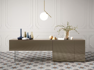 36E8 - 0383 - Modular wood and glass sideboard by Lago