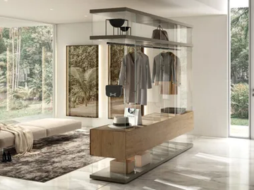 AIR - 1468 - Wood and glass hallway unit by Lago