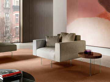 AIR - Fabric armchair with armrests by Lago