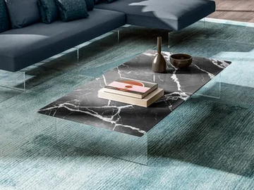 AIR XGLASS - Rectangular coffee table by Lago