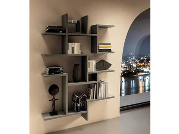 LAGOLINEA - 2610 - Floating open wooden bookcase by Lago