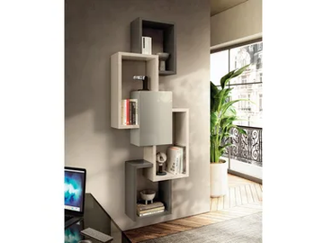 LAGOLINEA - 2633 - Floating wooden bookcase by Lago