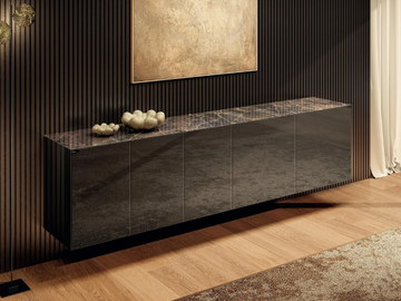MATERIA - 1006A - Suspended glass sideboard by Lago
