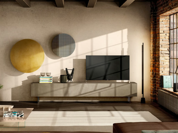 MATERIA 1049 - Glass TV cabinet by Lago